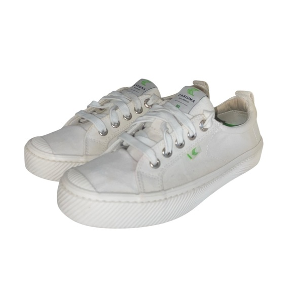 Cariuma OCA Low Off-White Canvas Sustainable Eco Friendly Casual Sneaker Size 7 - Picture 4 of 12